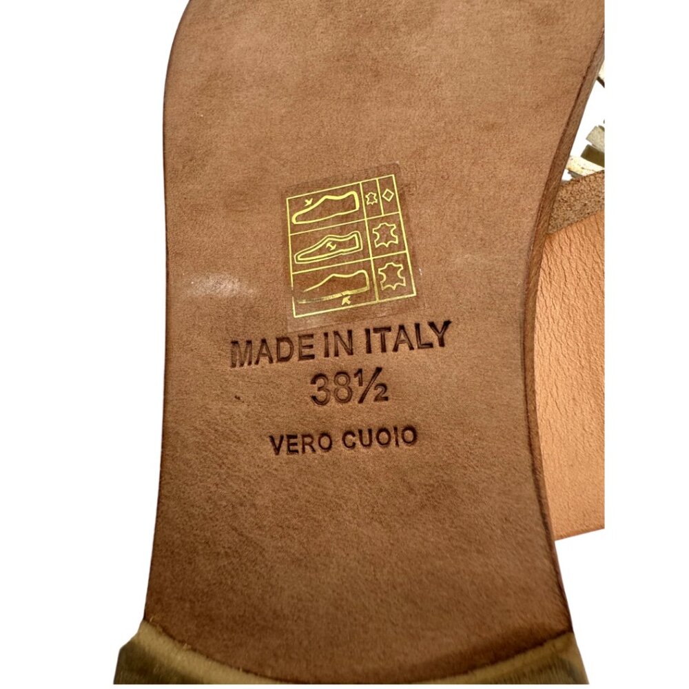 Vero Cuoio Italian Leather Sandals Size:38.5 - Picture 6 of 7